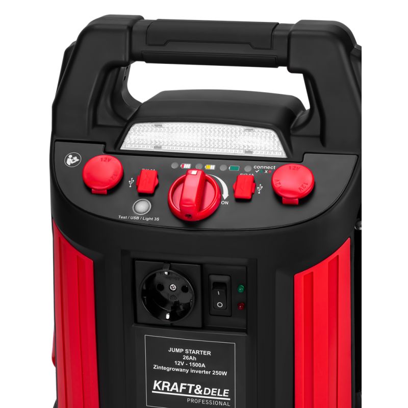 Jump-starter 1200/700A 26Ah 12V inwerter KD5347