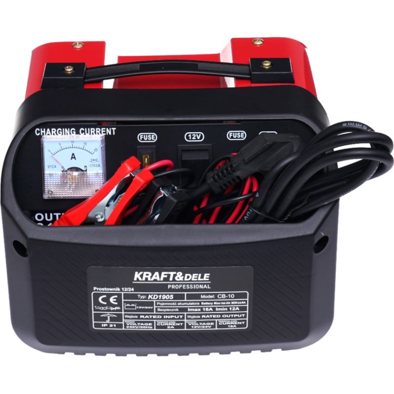 Prostownik samochodowy 12V 24V 10A 60Ah KD1905