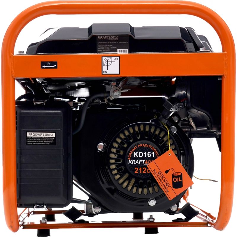Agregát generuje 3500 W, 12/230 V/380 V, model KD161