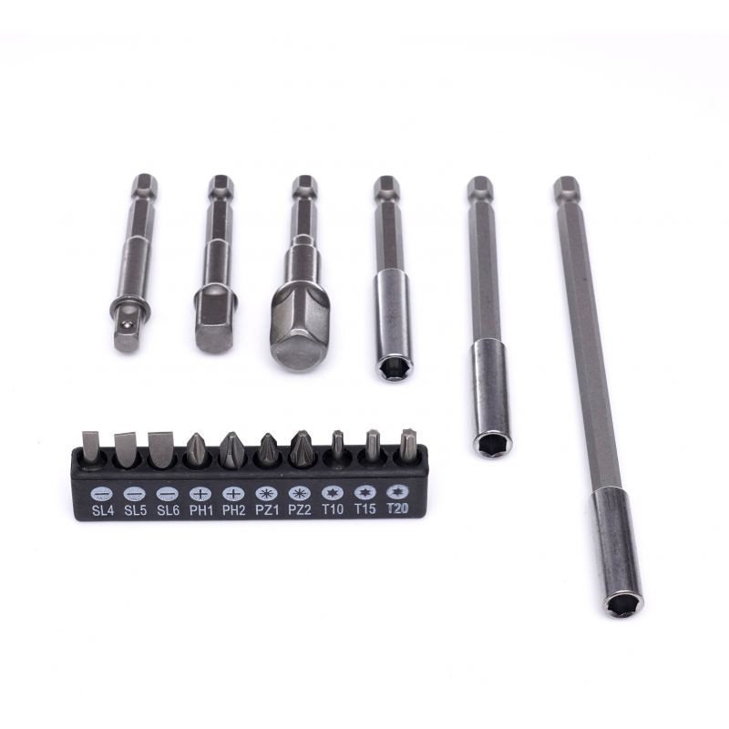 Zestaw uchwytów, adapterów i bitów 16el. KD10955