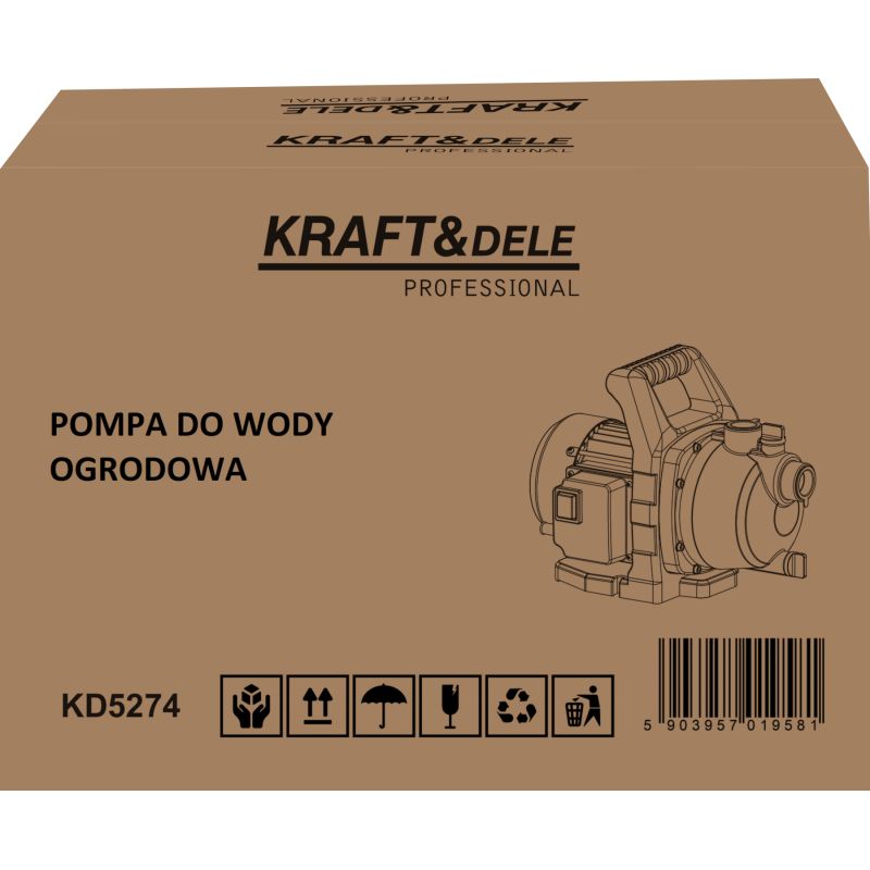 Pompa do wody ogrodowa 1500W 3700L/h KD5274