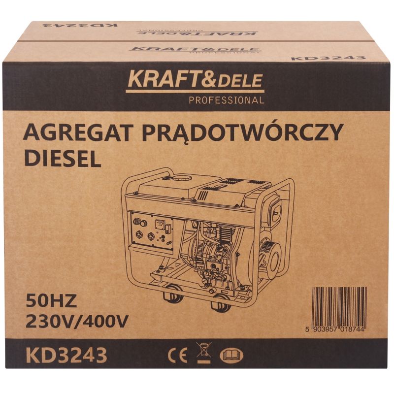 Dieselová elektrocentrála 7KW 16KM 230V/400V KD3243