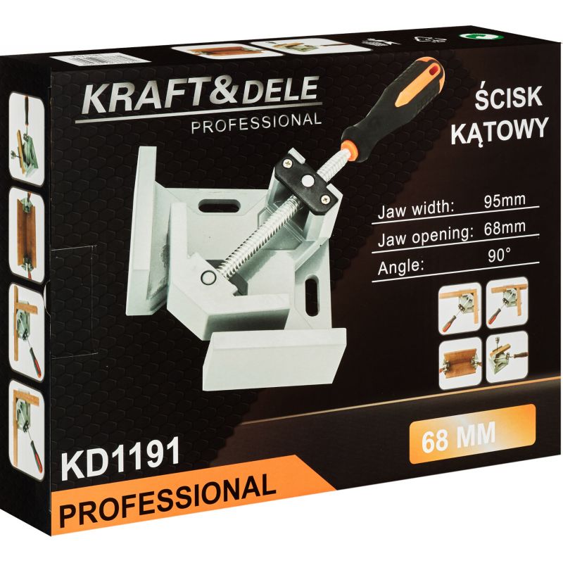 Ścisk stolarski kątowy 68mm 150x70mm KD1191