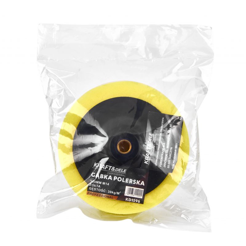 Gąbka polerska 150 mm żółta KD1596