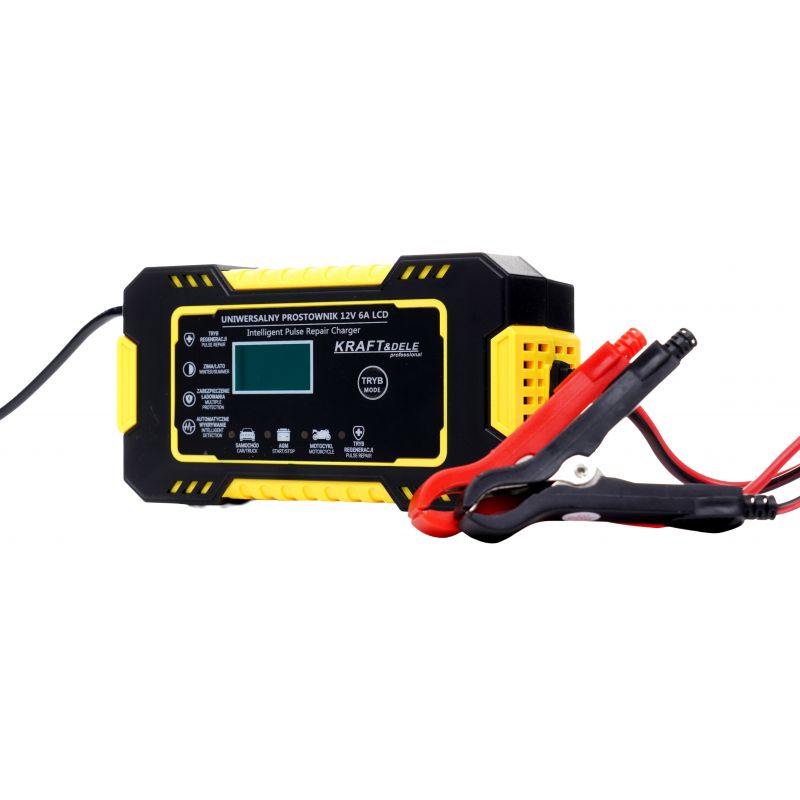 Automatyczny prostownik akumulatorowy LCD 12V / 6A KD1290