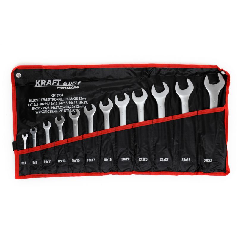 Klucze dwustronnie płaskie 12el. KD10934