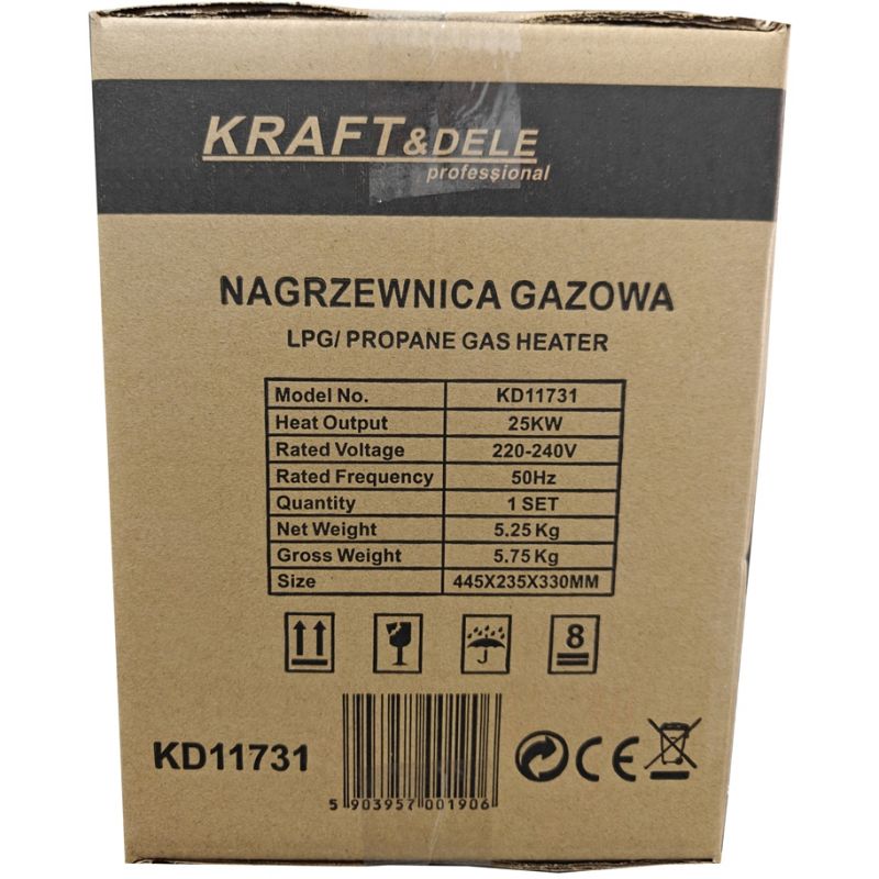 Nagrzewnica gazowa 45kW + reduktor AUTOMAT KD11732