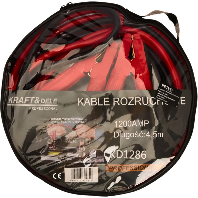 Kable rozruchowe 1200A 4,5m KD1286