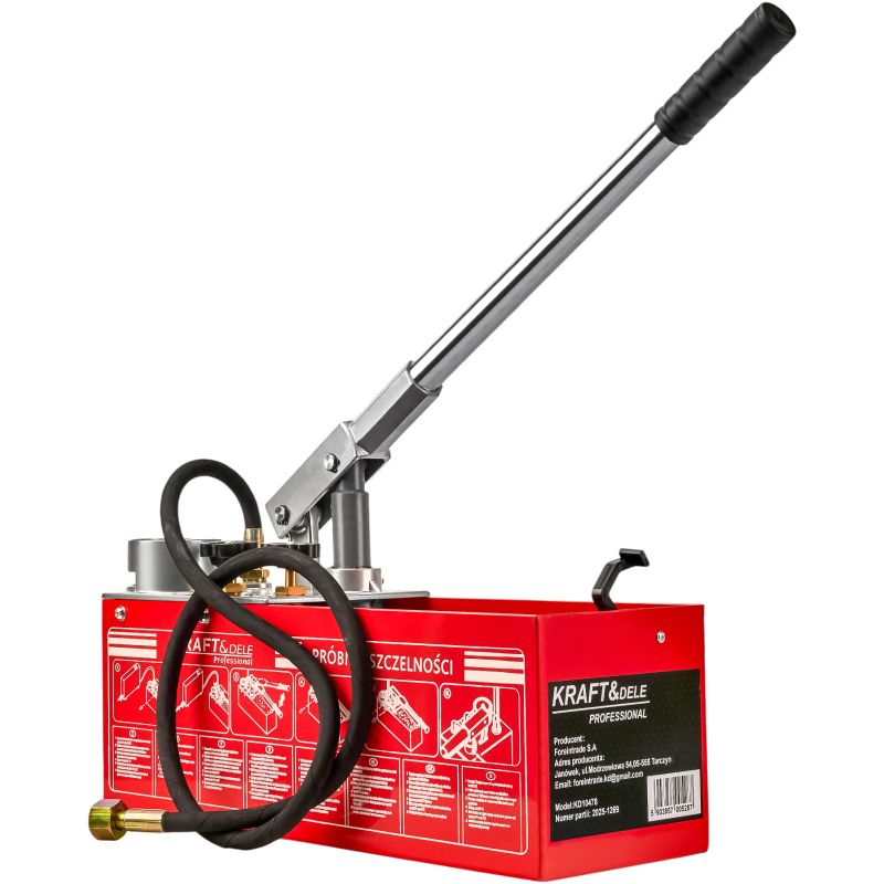 Pompa kontrolna do prób ciśnieniowych 0-50kg / 45ml / 12L KD10478