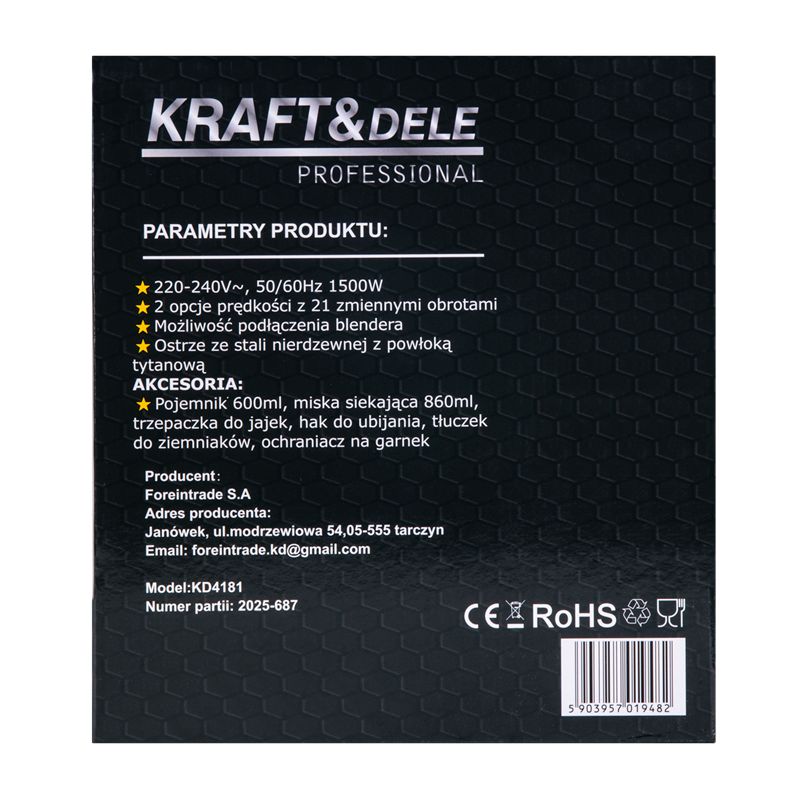 Mixér 1500W + príslušenstvo KD4181