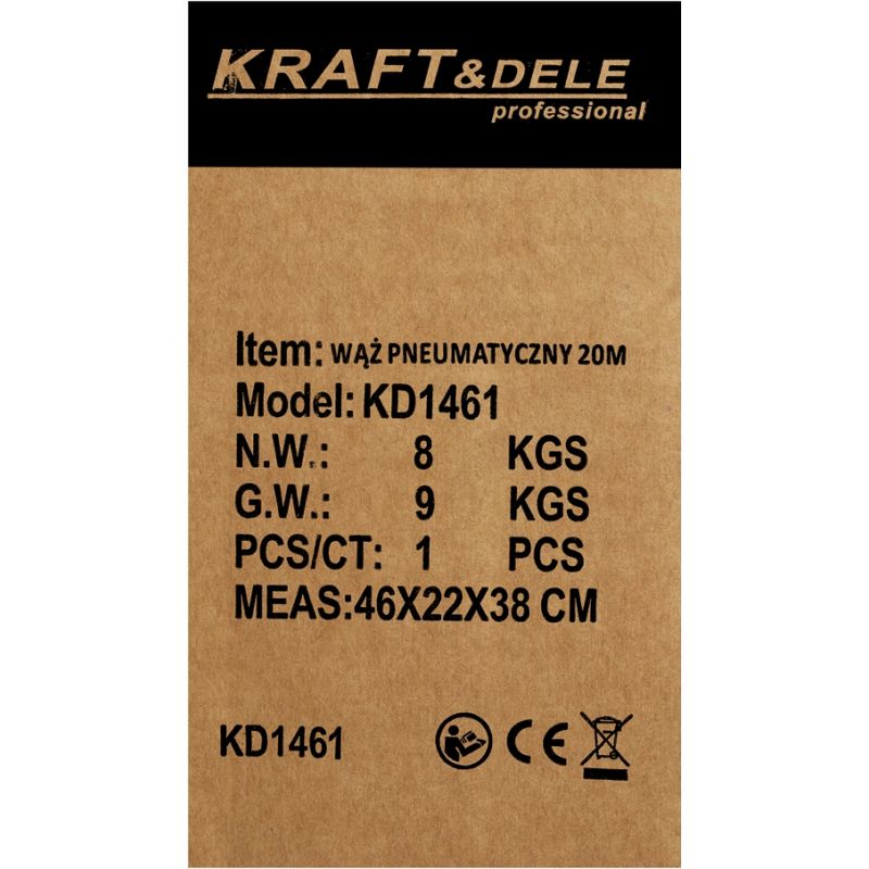 Vzduchový navíjací had 20 m, model KD1461