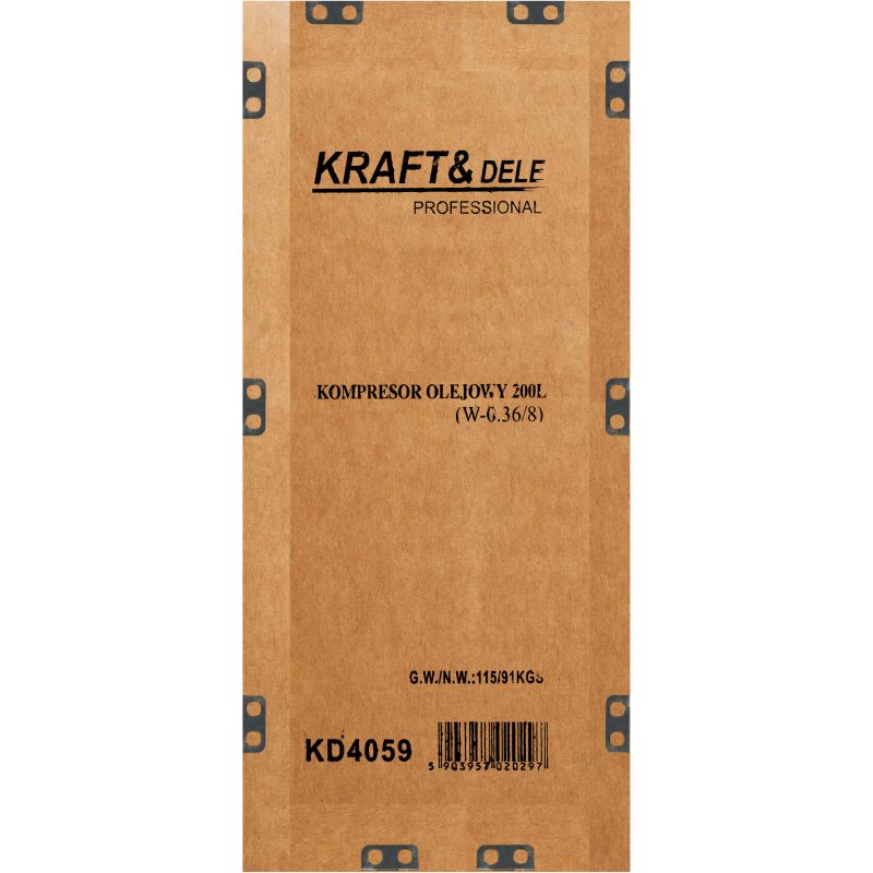 Kompresor olejowy 200L 4100W 650L/min KD4059