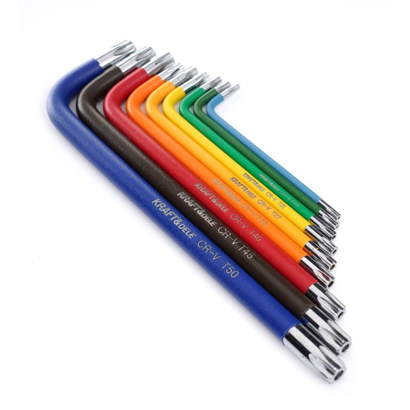 Zestaw kolorowych imbusów torx 9 el. KD11930