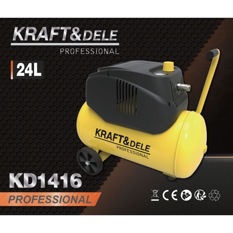 Kompresor bezolejowy 24L 8bar KD1416