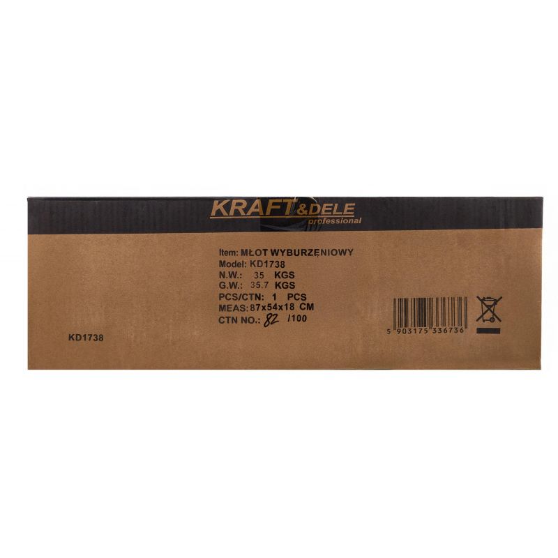 Młot wyburzeniowy 3200W KD1738 + walizka