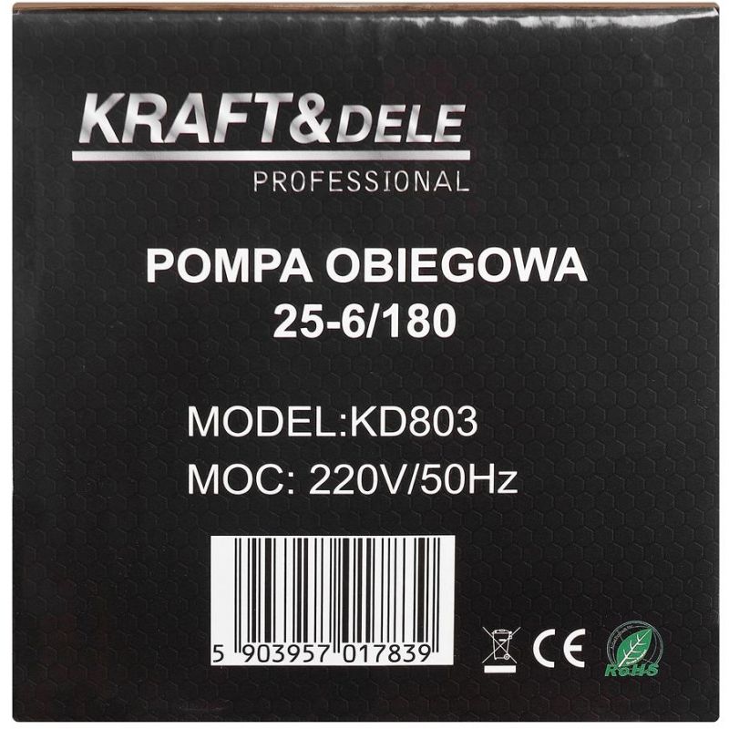 Pompa obiegowa z panelem 25-60/180 KD803