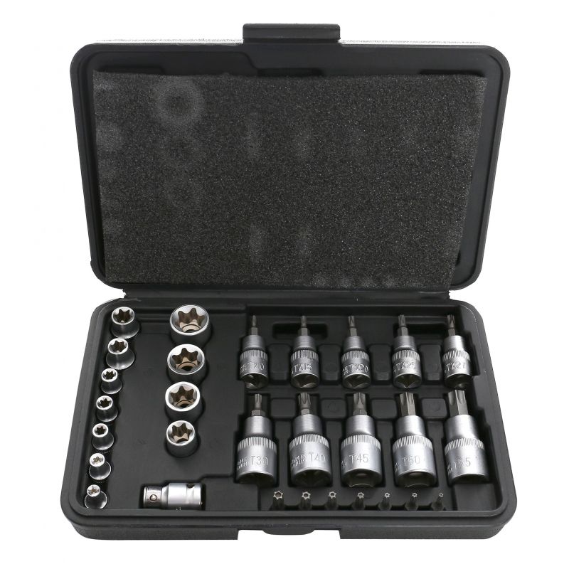 Zestaw Bitów i Nasadek Torx 30cz. KD10242
