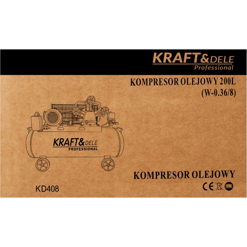 Kompresor Olejowy 200L 3 Tłoki 400V KD408
