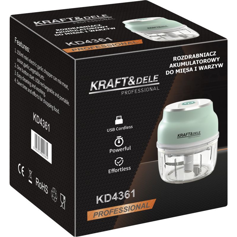 Rozdrabniacz akumulatorowy do mięsa i warzyw 150ml KD4361