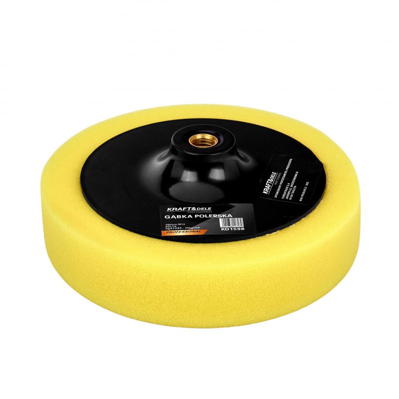 Gąbka polerska 180 mm żółta KD1598