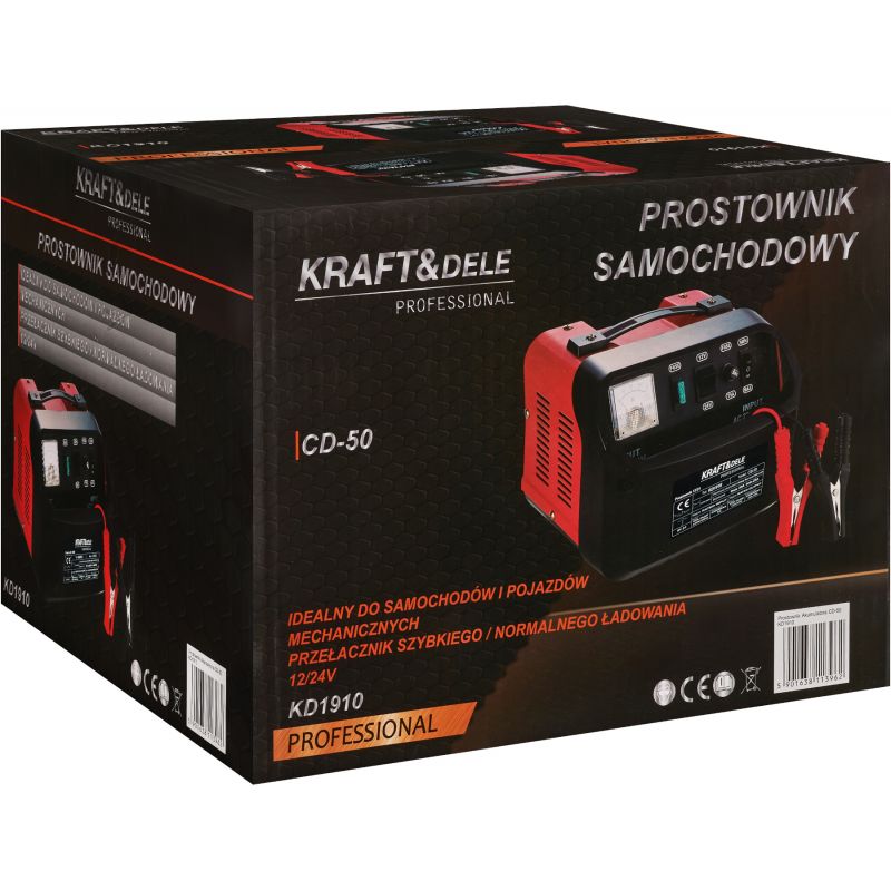 Prostownik samochodowy 12 24V 50A 320Ah KD1910