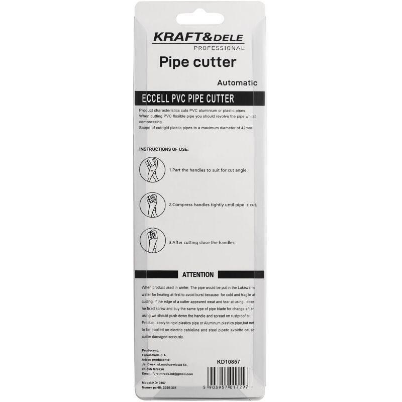 Rezačka na rúry PVC, plast a hliník KD10857