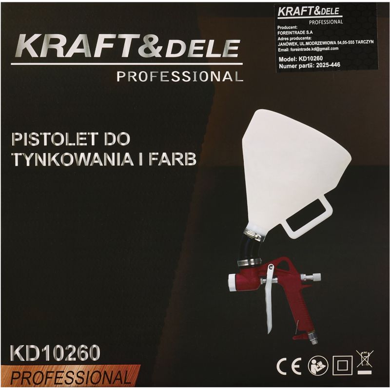 Pistolet do tynków 7,5L 1/4" KD10260