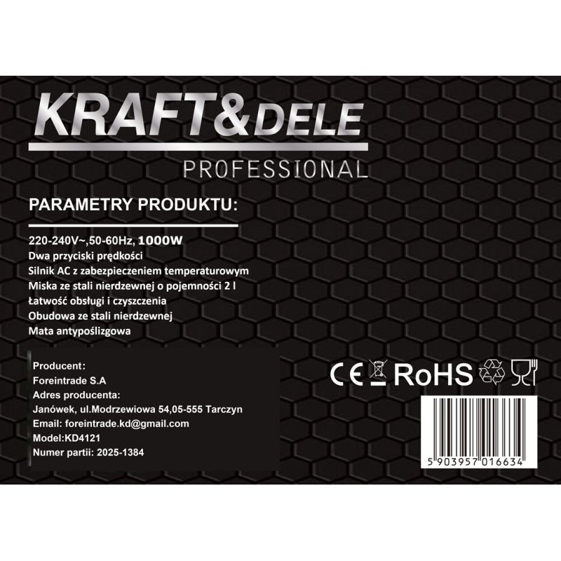 Elektrický drvič mäsa a zeleniny 2L KD4121