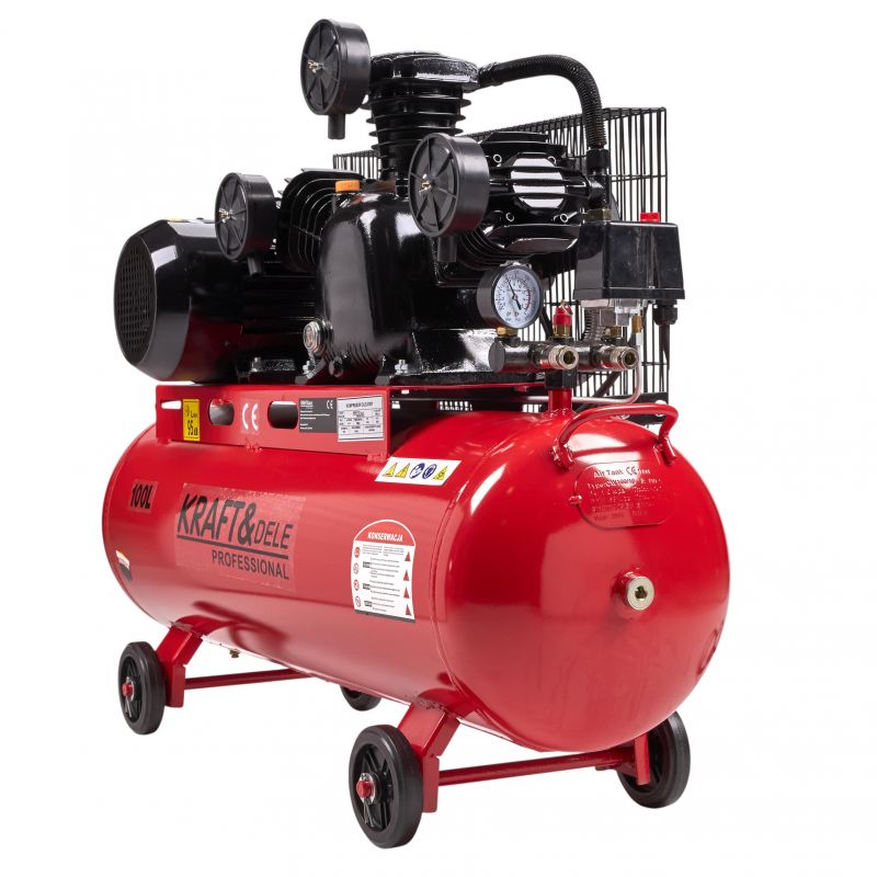 Kompresor olejowy 100L 3 Tłoki KD1477 + Seperator