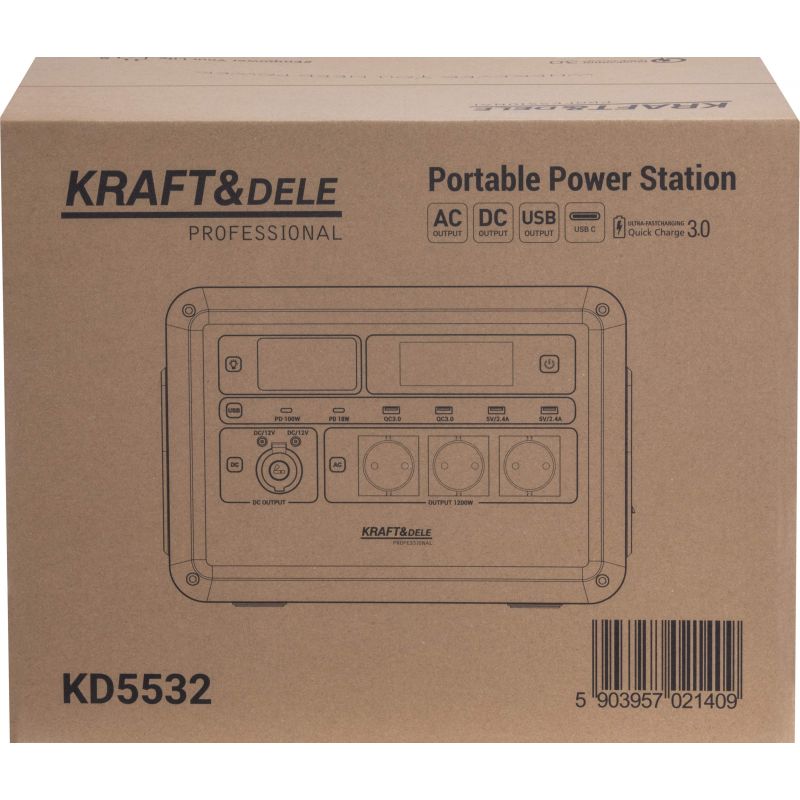 Przenośna stacja zasilania 1152Wh 45Ah / 25.6V KD5532