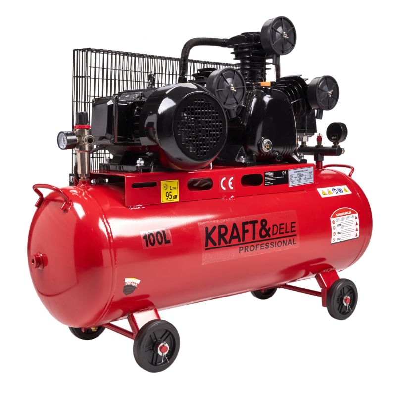 Kompresor olejowy 100L 3 Tłoki KD1477 + Seperator