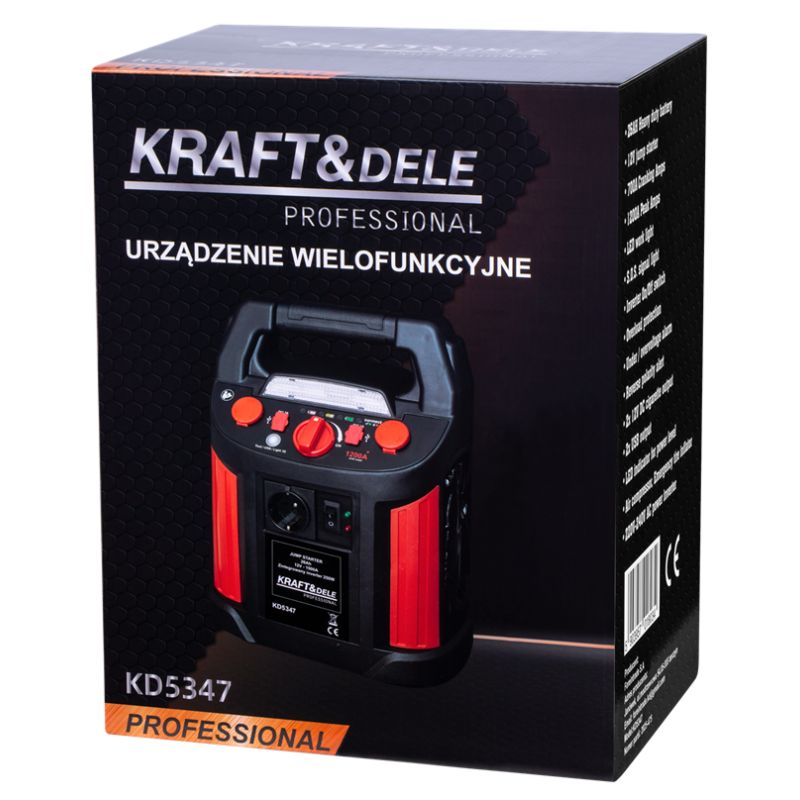 Jump-starter 1200/700A 26Ah 12V inwerter KD5347