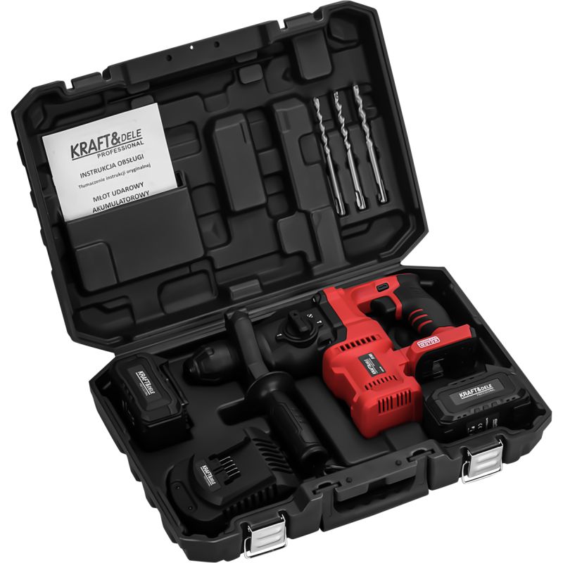 Młot udarowy akumulatorowy 21V 3.5J BEZSZCZOTKOWY 2 x 4Ah KD3190