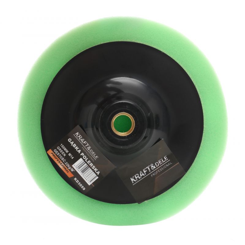 Gąbka polerska 150mm zielona KD3059