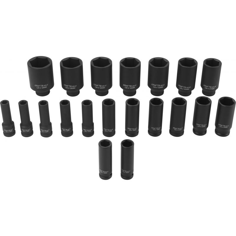 Zestaw nasadek udarowych 20 elementów 6-KĄTNE 1/2" KD11794