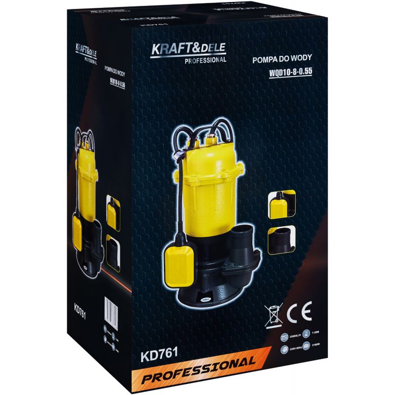 Pompa do wody z rozdrabniaczem i pływakiem 3100W KD761