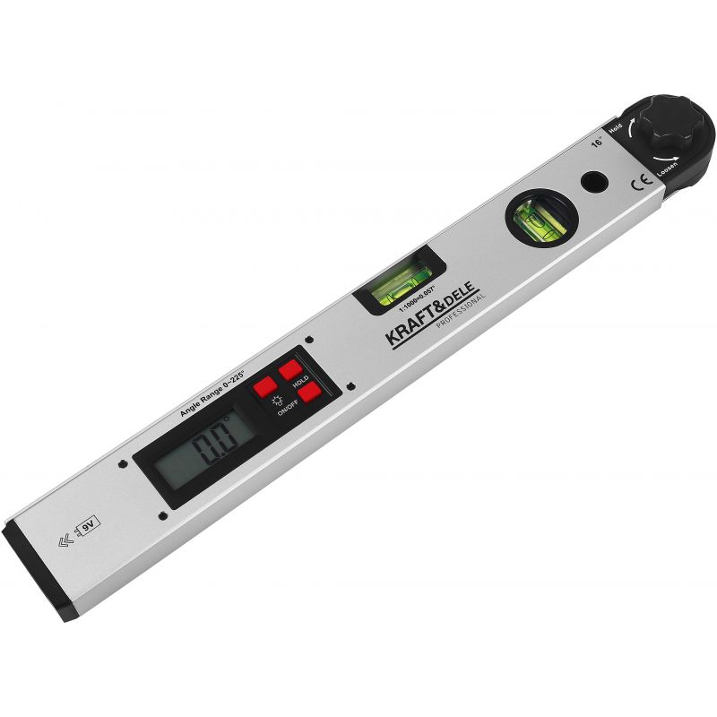 Kątomierz elektr. z poziomnica LCD 400 mm KD3561