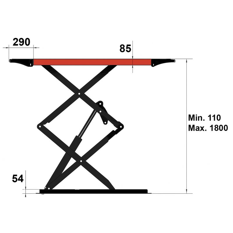 Podnośnik samochodowy nożycowy automatyczny KD5823