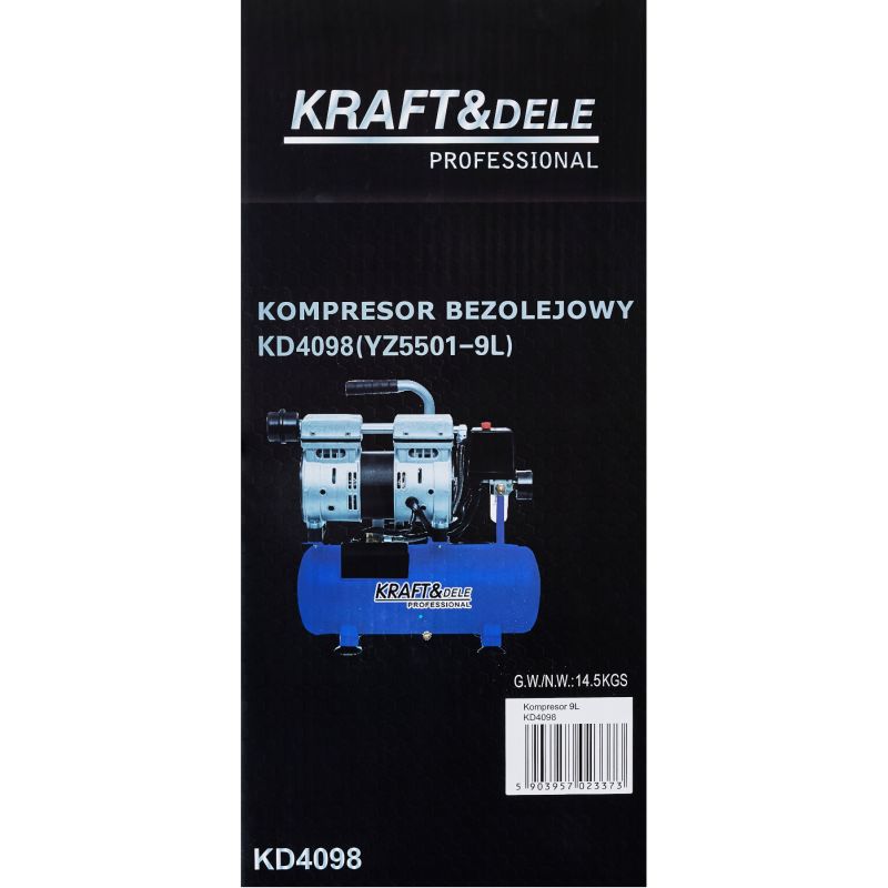 Kompresor bezolejowy 9L 550W 155L/min KD4098
