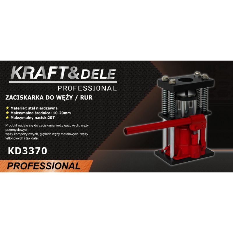 Zaciskarka do węży/rur 10-20MM 5T KD3370