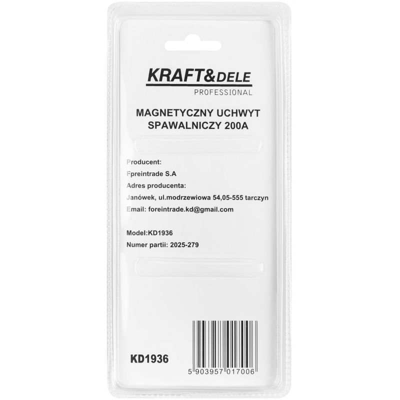 Uchwyt spawalniczy magnetyczny 200A KD1936