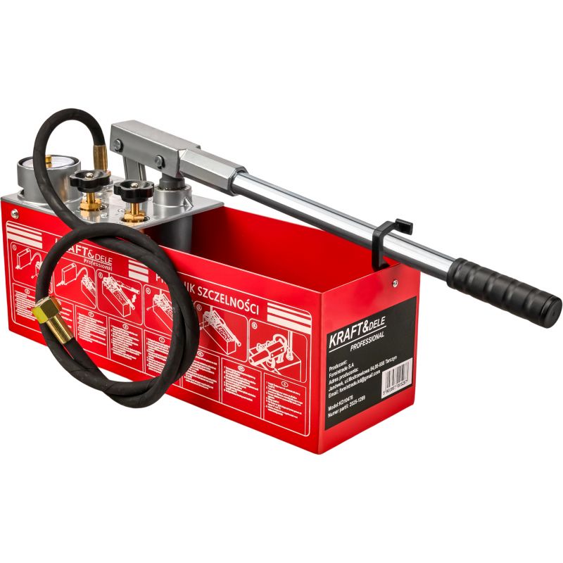 Pompa kontrolna do prób ciśnieniowych 0-50kg / 45ml / 12L KD10478