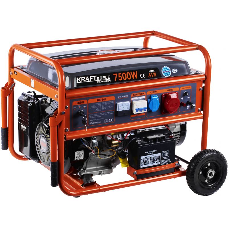 Generátor produkuje 7500 W, 230/400 V, model KD147