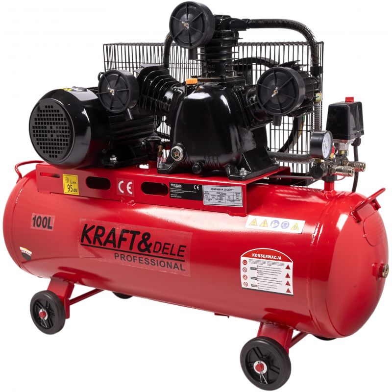 Kompresor olejowy 100L 3 Tłoki KD1477 + Seperator
