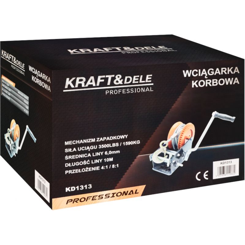 Wciągarka korbowa linowa 3500Ibs KD1313