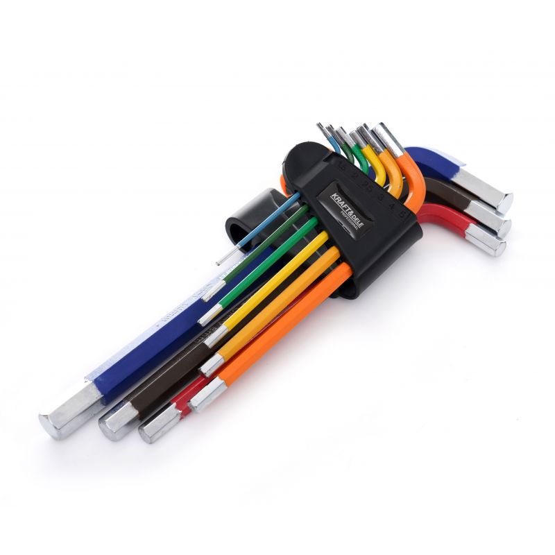 Zestaw kolorowych imbusów hex 9 el. KD11931