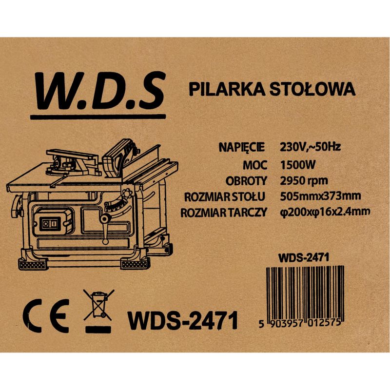Pilarka stołowa 1500W WDS2471