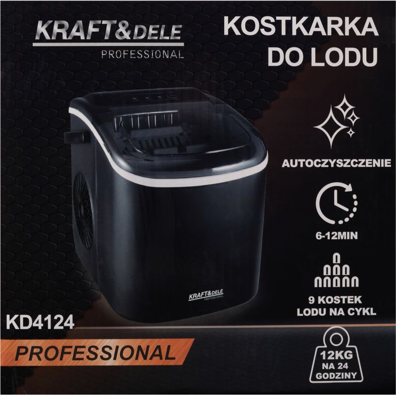 Prístroj na výrobu ľadu, kapacita 12 kg/24 h, výkon 120 W, objem 1,2 l, model KD4124