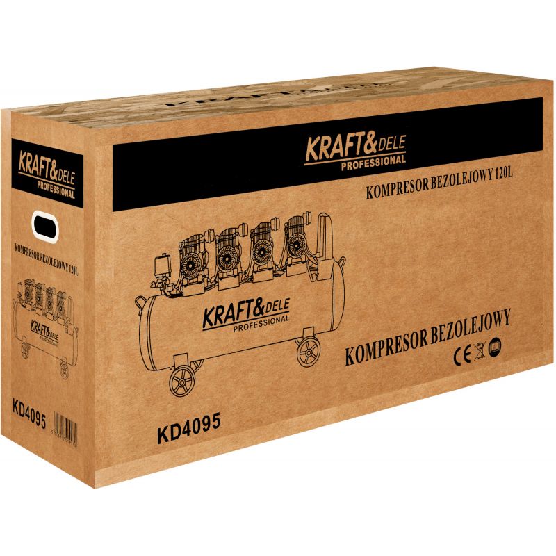 Kompresor bezolejowy niebieski 120L 4 tłoki 400V 7kW KD4095