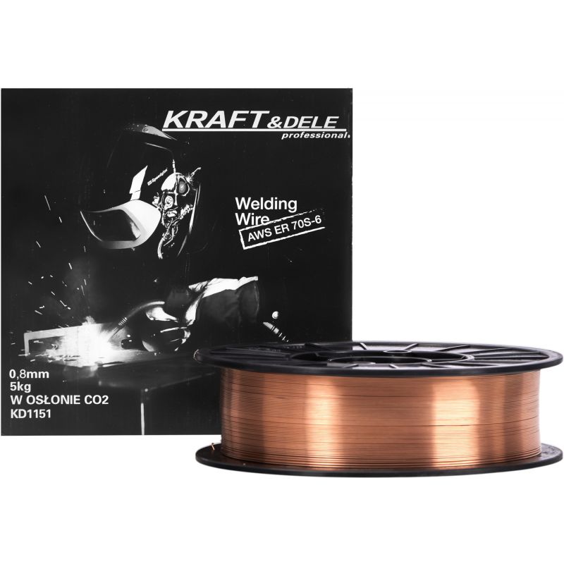 Drut spawalniczy 0,8 mm 5kg miedziowany KD1151